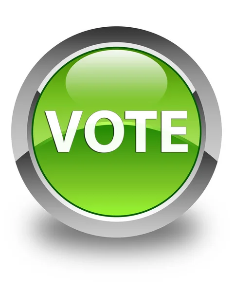 Głosowania glossy zielony okrągły przycisk — Zdjęcie stockowe