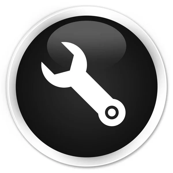 Llave icono premium botón redondo negro —  Fotos de Stock