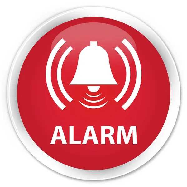 Alarm (harang ikon) prémium piros kerek gomb — Stock Fotó