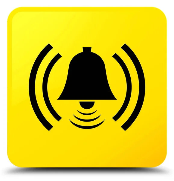 Przycisk □ ikona żółtego alarmu — Zdjęcie stockowe