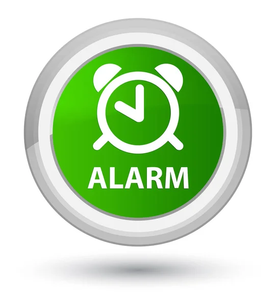 Alarme prime bouton rond vert — Photo