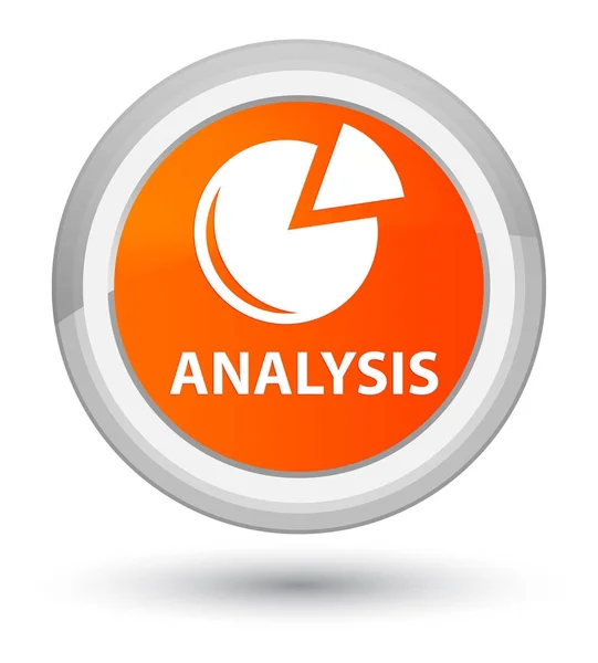 Prime pomarańczowy przycisk okrągła analizy (ikonę wykresu) — Zdjęcie stockowe