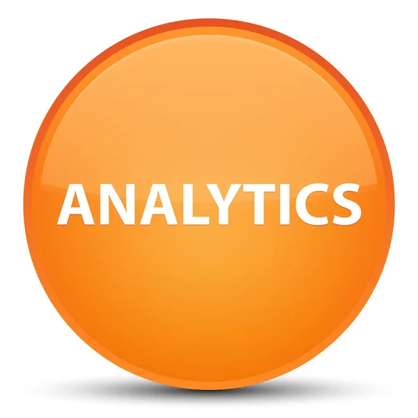 Analytics specjalne, pomarańczowy, okrągły przycisk — Zdjęcie stockowe