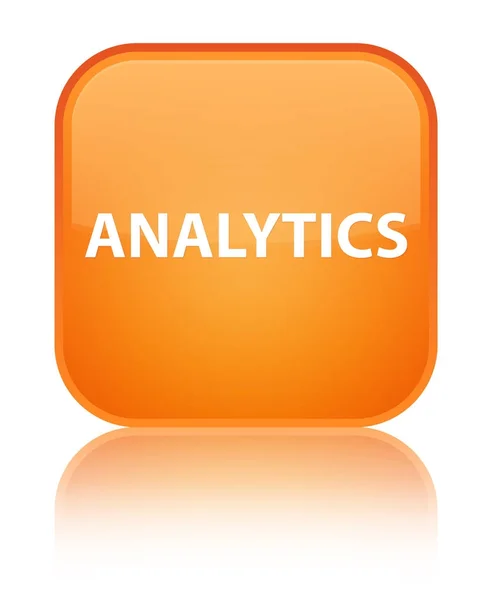 Analytics specjalne pomarańczowy przycisk kwadratowy — Zdjęcie stockowe