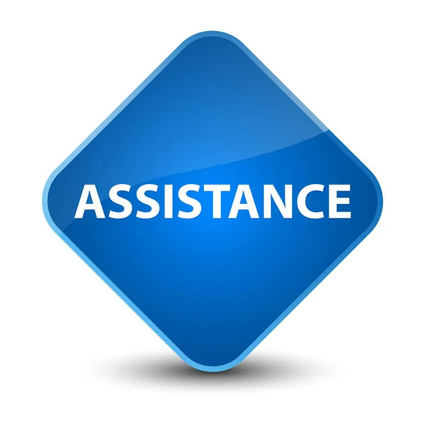 Assistance elegant blue diamond button — Stock Photo, Image