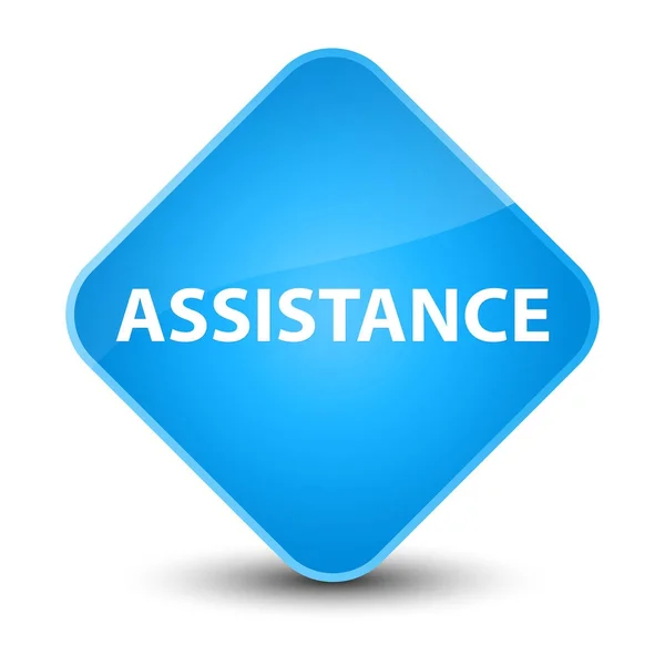 Assistance elegant cyan blue diamond button — Stock Photo, Image