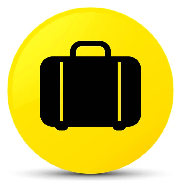 Значок сумки жовта кругла кнопка — стокове фото