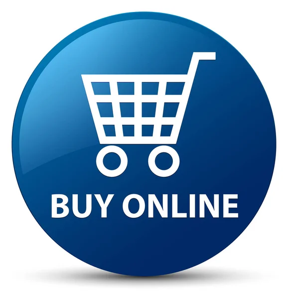 Buy online blue round button — Stock Photo, Image