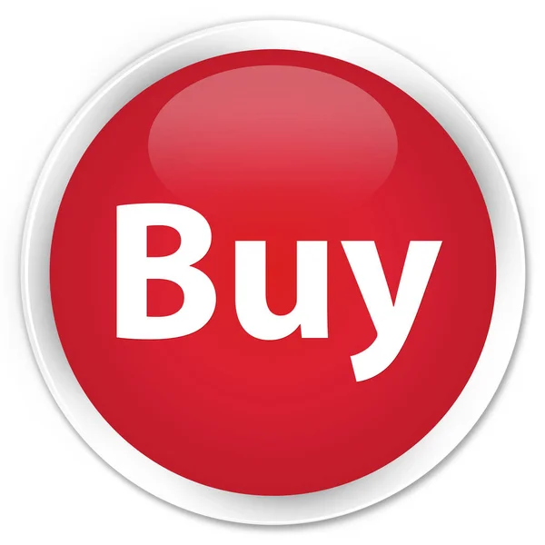 Kırmızı düğme yuvarlak satın Premium — Stok fotoğraf