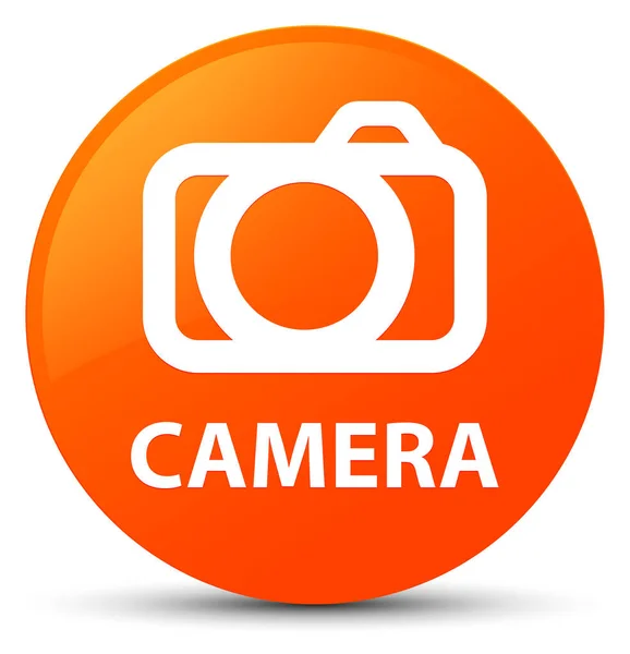 Kamera oranssi pyöreä painike — kuvapankkivalokuva