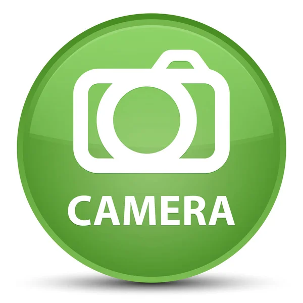 Kamera erityinen pehmeä vihreä pyöreä painike — kuvapankkivalokuva