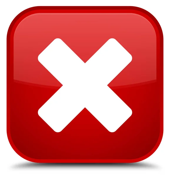 Cancel icon special red square button — Stock Photo, Image