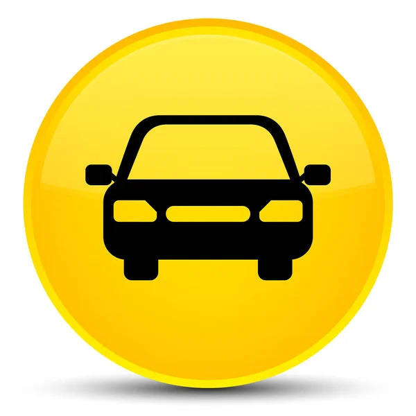 Icône de voiture bouton rond jaune spécial — Photo