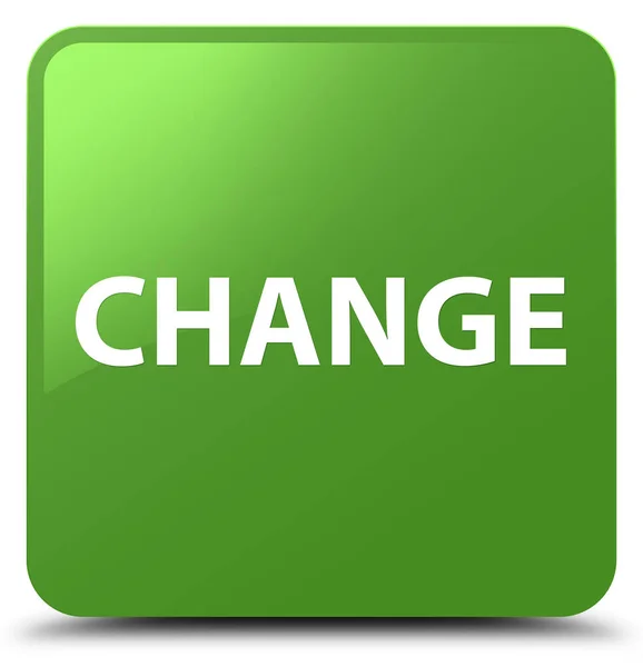 Měkký zelený čtvercové tlačítko změnit — Stock fotografie
