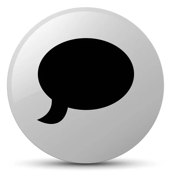Icono de chat blanco botón redondo — Foto de Stock