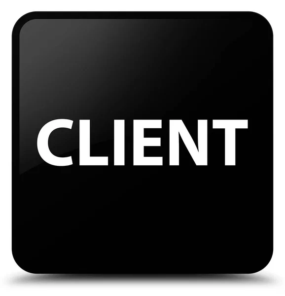 Client schwarzer quadratischer Knopf — Stockfoto