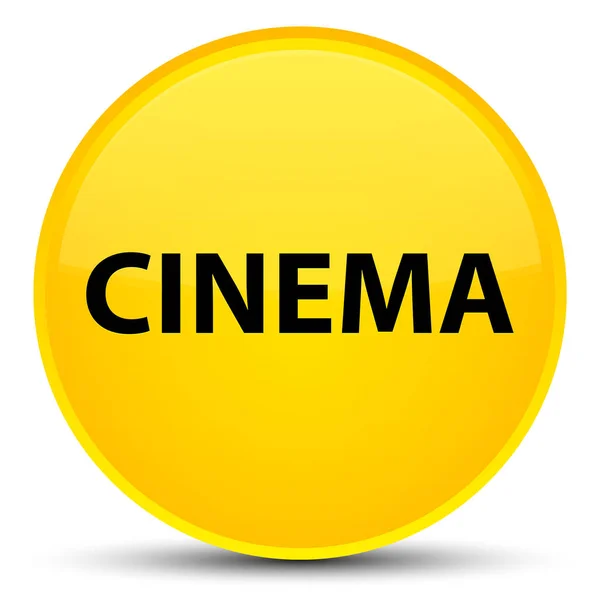 Cinema botón redondo amarillo especial — Foto de Stock