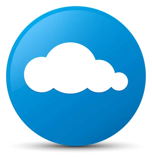Chmura cyjan ikona niebieski okrągły przycisk — Zdjęcie stockowe