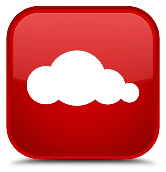 Піктограма хмари спеціальна червона квадратна кнопка — стокове фото