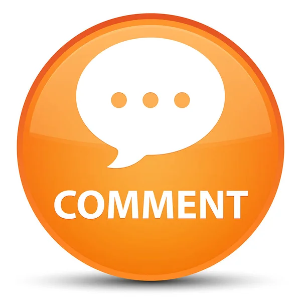 Comment (conversation icon) special orange round button — Stock Photo, Image