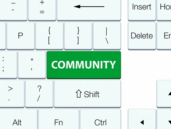 Community grüne Tastatur — Stockfoto