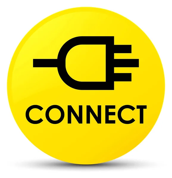Connecter bouton rond jaune — Photo