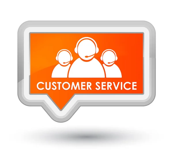 Zákazníkům služby (tým ikona) prvotřídní oranžový nápis tlačítko — Stock fotografie