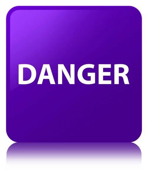 Danger bouton carré violet — Photo