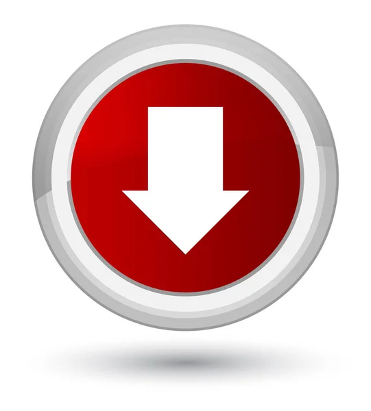 Stáhnout šipku ikony hlavní červené kulaté tlačítko — Stock fotografie