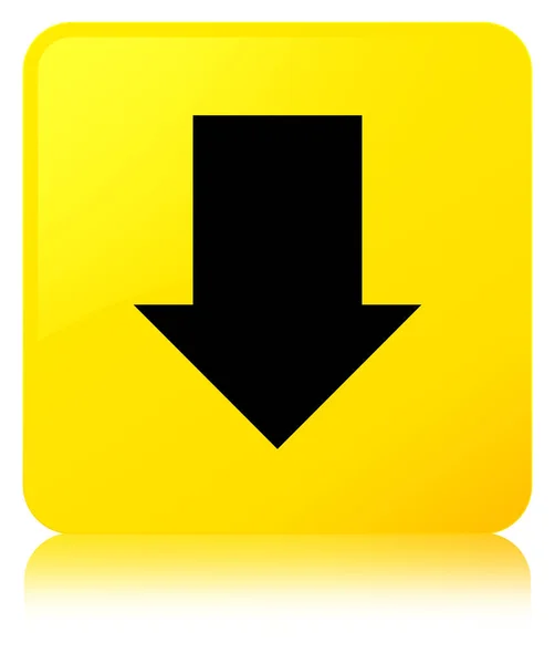 Download arrow icon yellow square button — Stock Photo, Image