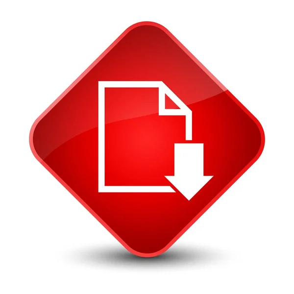 Download document icon elegant red diamond button — Stock Photo, Image