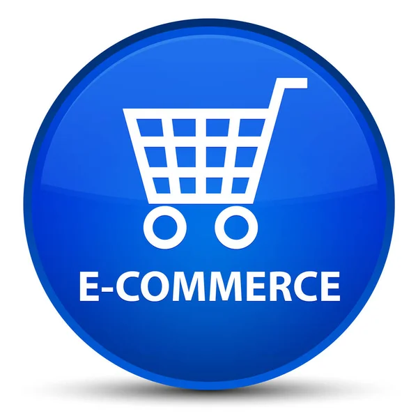 E-Commerce spezieller blauer runder Knopf — Stockfoto