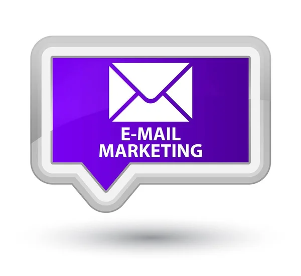 E-posta pazarlama baş mor afiş düğmesi — Stok fotoğraf
