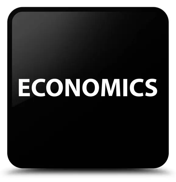 Economia botão quadrado preto — Fotografia de Stock