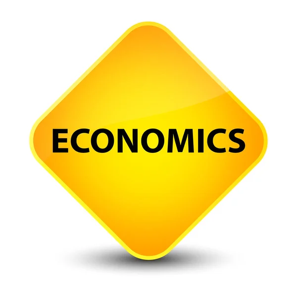 Economics elegant yellow diamond button — Stock Photo, Image