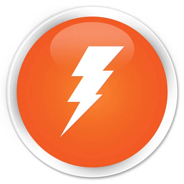Elektriciteit pictogram premium oranje ronde knop — Stockfoto
