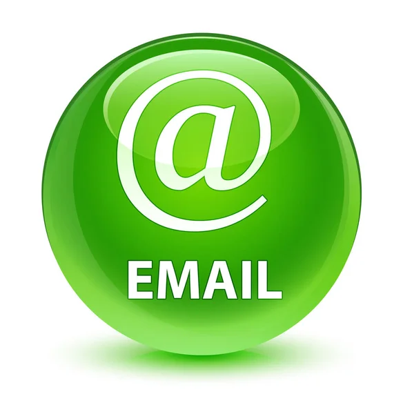 E-mail (adres pictogram) glazig groene ronde knop — Stockfoto