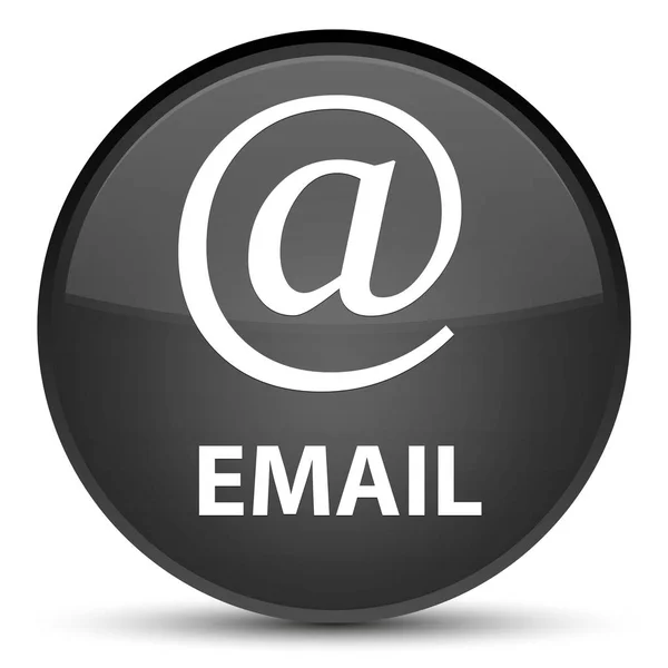 电子邮件 (地址图标) 特殊黑色圆形按钮 — 图库照片
