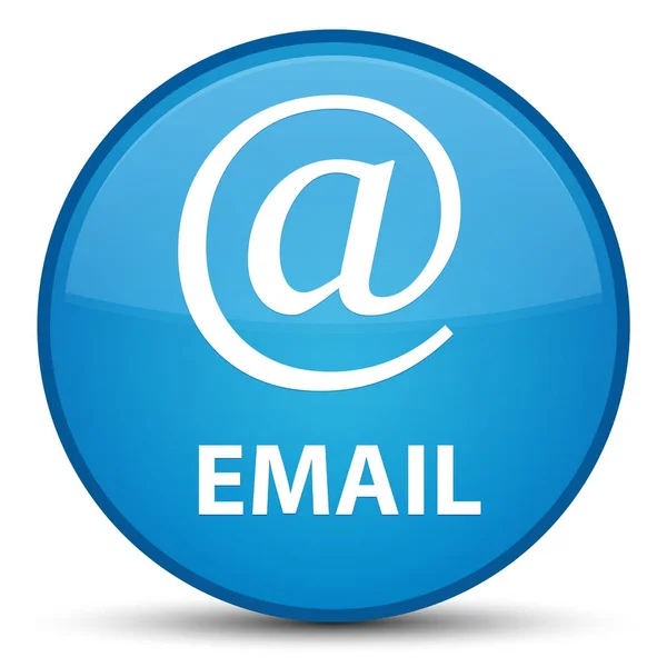 Email (ícone de endereço) botão redondo azul ciano especial — Fotografia de Stock