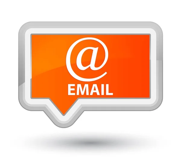 Correo electrónico (icono de la dirección) botón de banner naranja principal —  Fotos de Stock