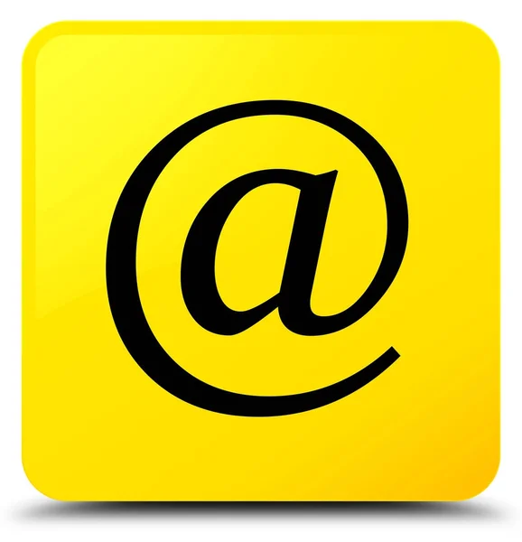 Email address icon yellow square button — Stock Photo, Image