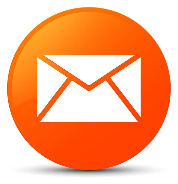 Icône email bouton rond orange — Photo