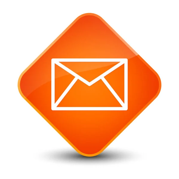 Elegantní oranžové diamond tlačítko e-mail — Stock fotografie