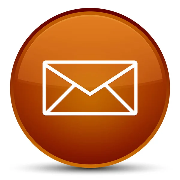 Email icon special brown round button — Stock Photo, Image