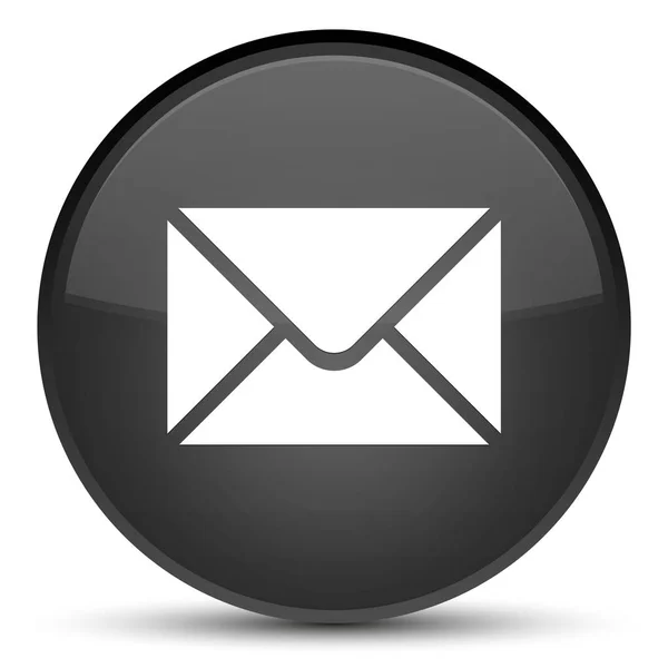 Icono de correo electrónico botón redondo negro especial — Foto de Stock
