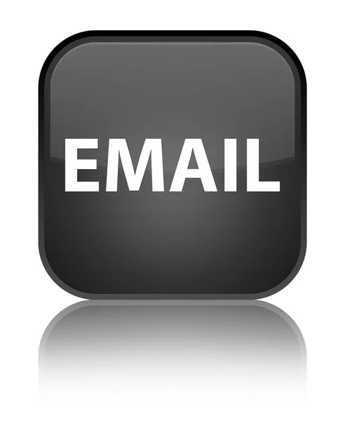 Email botão quadrado preto especial — Fotografia de Stock