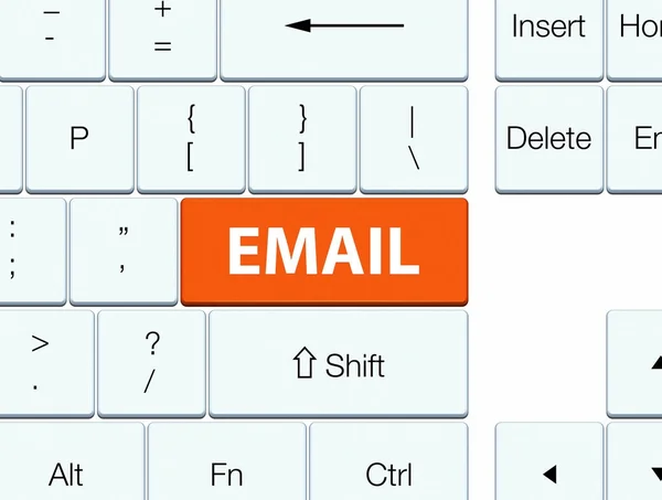 Botón teclado naranja de correo electrónico — Foto de Stock