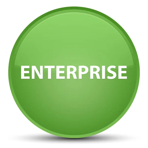 Enterprise speciální měkké zelené kulaté tlačítko — Stock fotografie