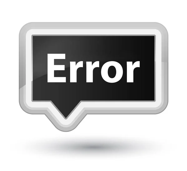 Botón de banner negro principal de error — Foto de Stock