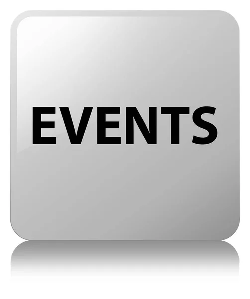 Events white square button — Stock Photo, Image